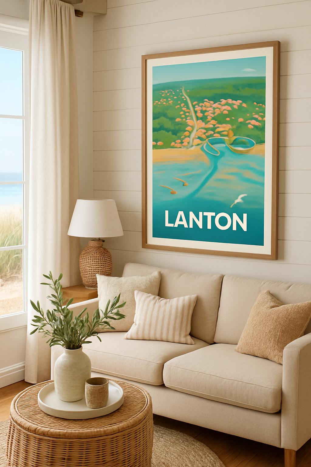 Gironde France Affiche de Lanton - Évasion entre terre et mer
