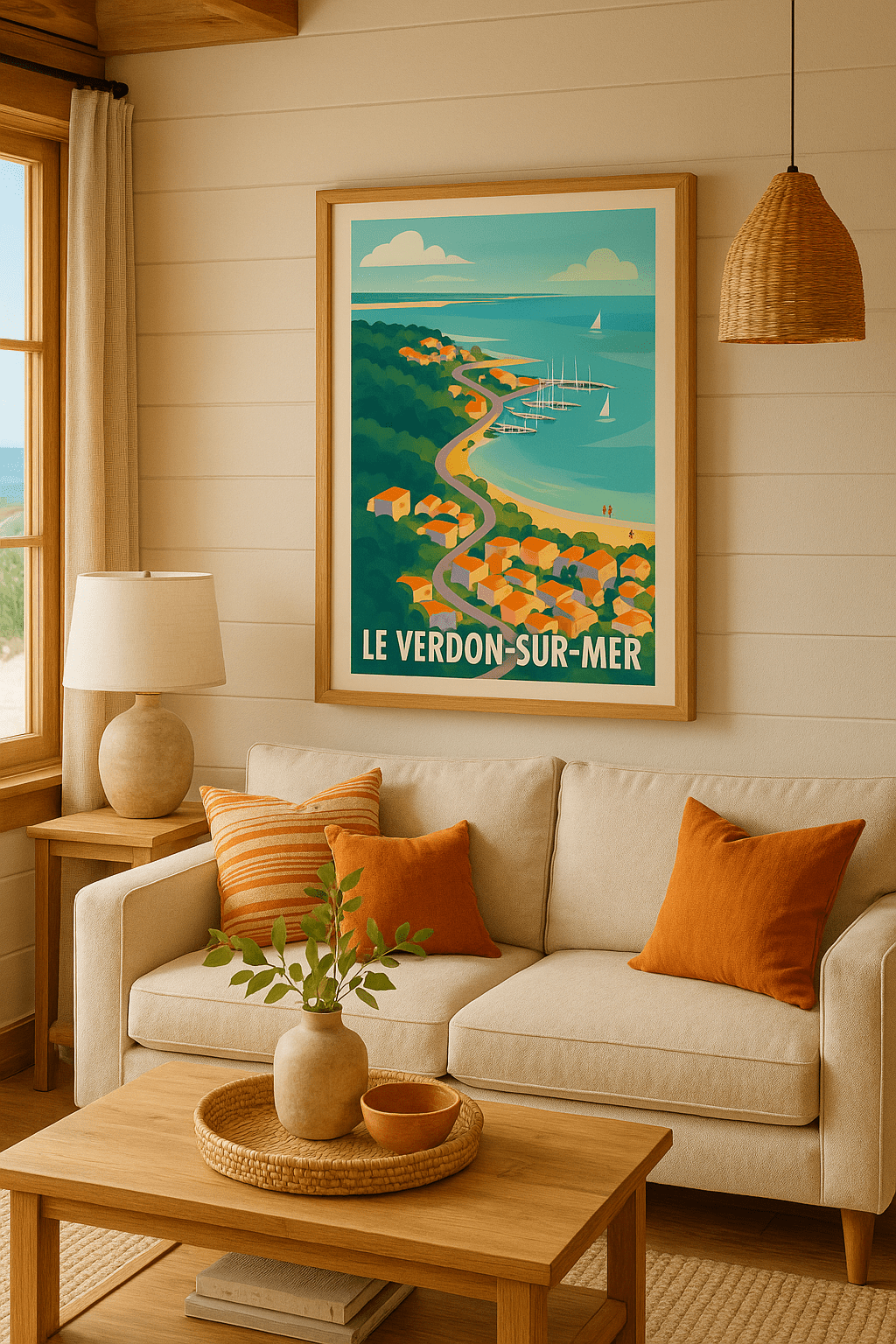 Affiche Le Verdon-sur-Mer — Charmante Escapade Côtière · poster d'art de Le Verdon-sur-Mer