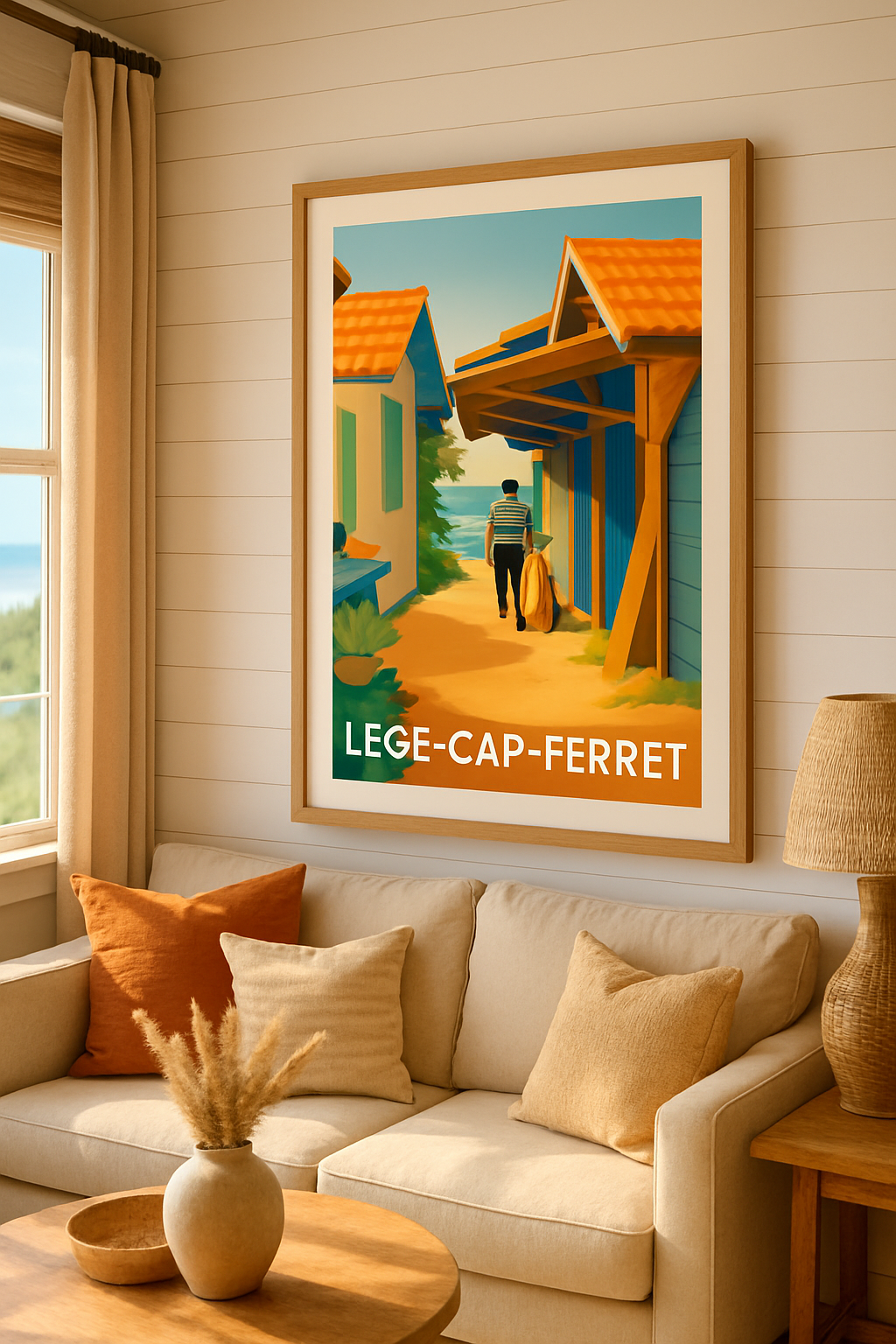 Gironde France Affiche de Lège-Cap-Ferret - Balade au bord de l'océan