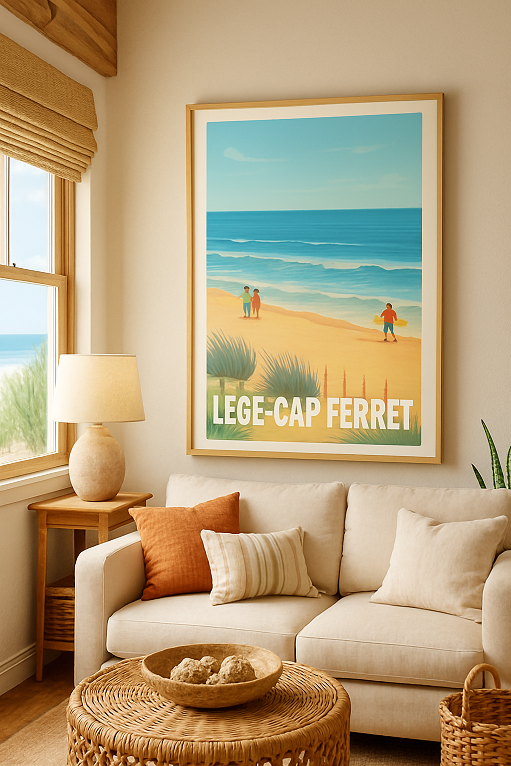 Gironde France Affiche de Lège-Cap-Ferret - Évasion et douceur marine