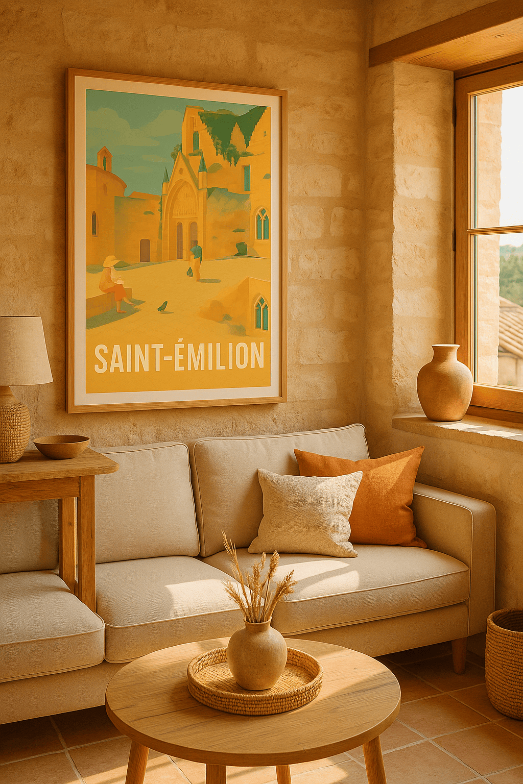 Gironde France Affiche de Saint-Émilion - Charme et Patrimoine Médiéval