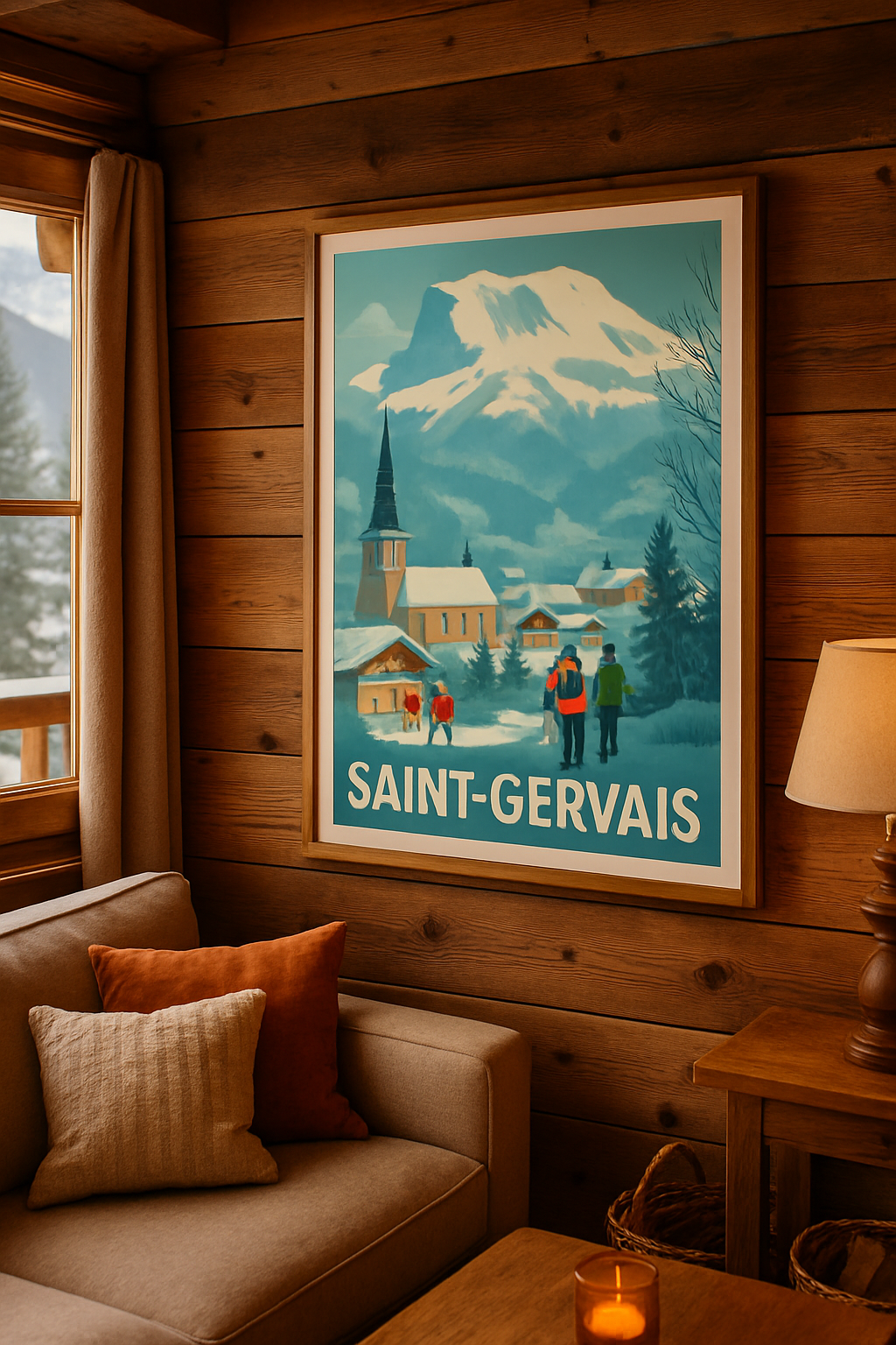Gironde France Affiche de Saint-Gervais - Charme hivernal au pied des montagnes