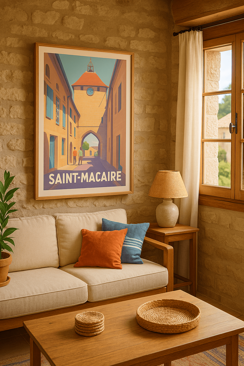 Gironde France Affiche de Saint-Macaire - Promenade au cœur du charme médiéval