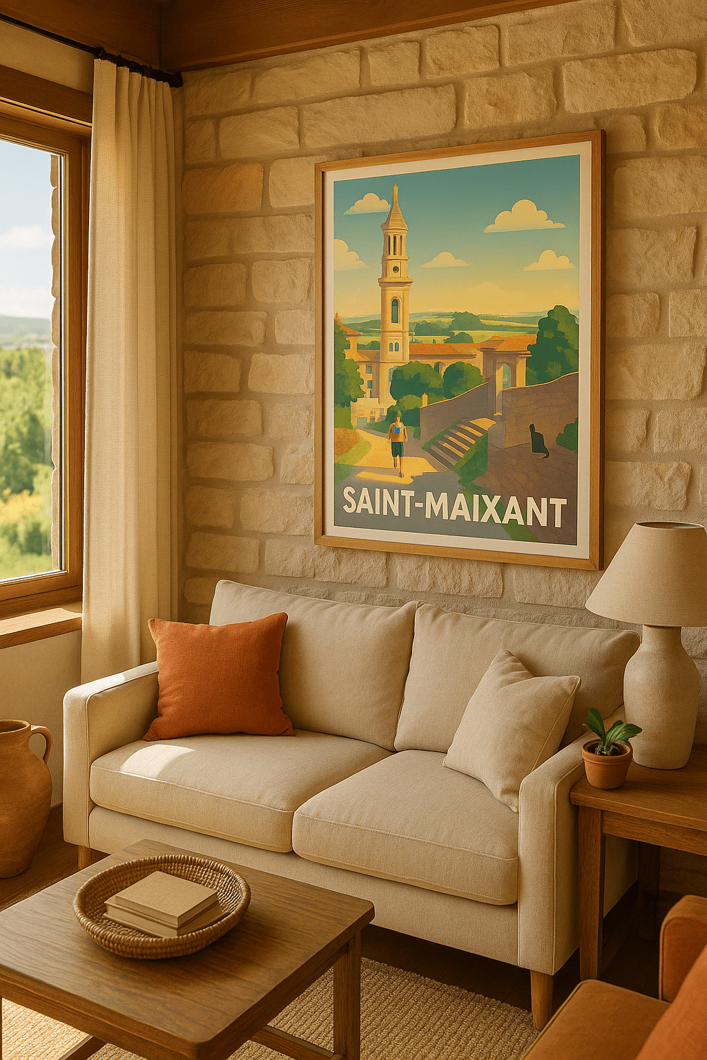Affiche Saint-Maixant — Charme et Sérénité en Périgord · poster d'art de Saint-Maixant