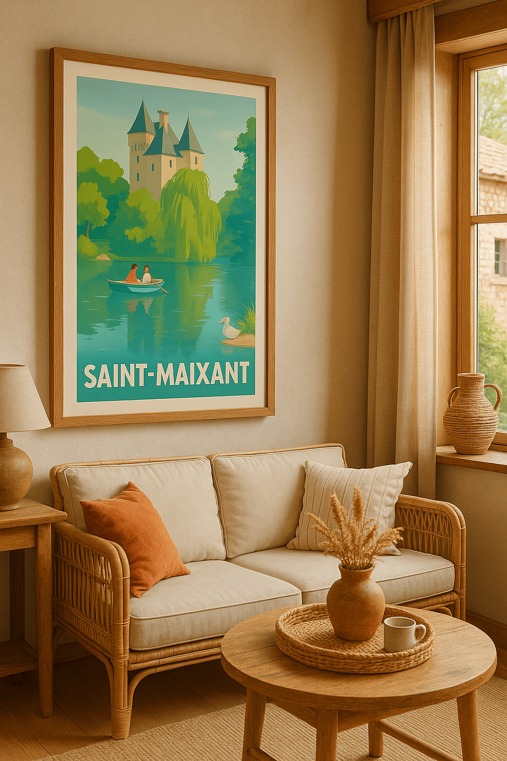 Gironde France Affiche de Saint-Maixant - Escapade paisible au bord de l'eau