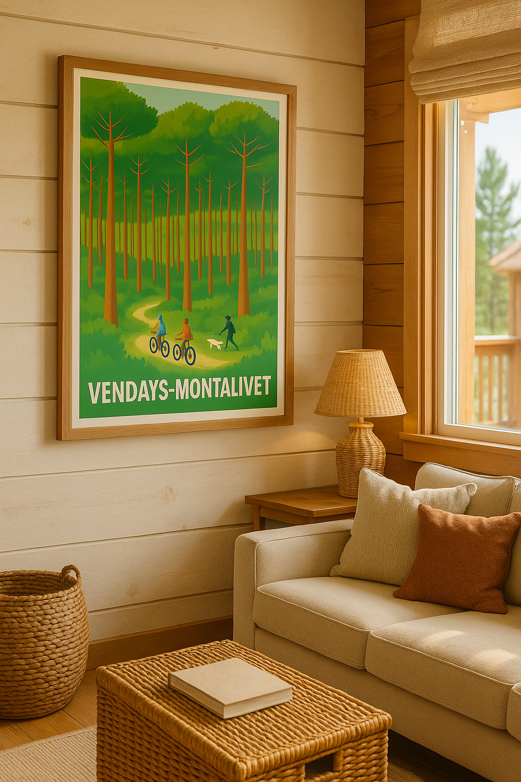 Gironde France Affiche de Vendays-Montalivet - Nature et balades en forêt
