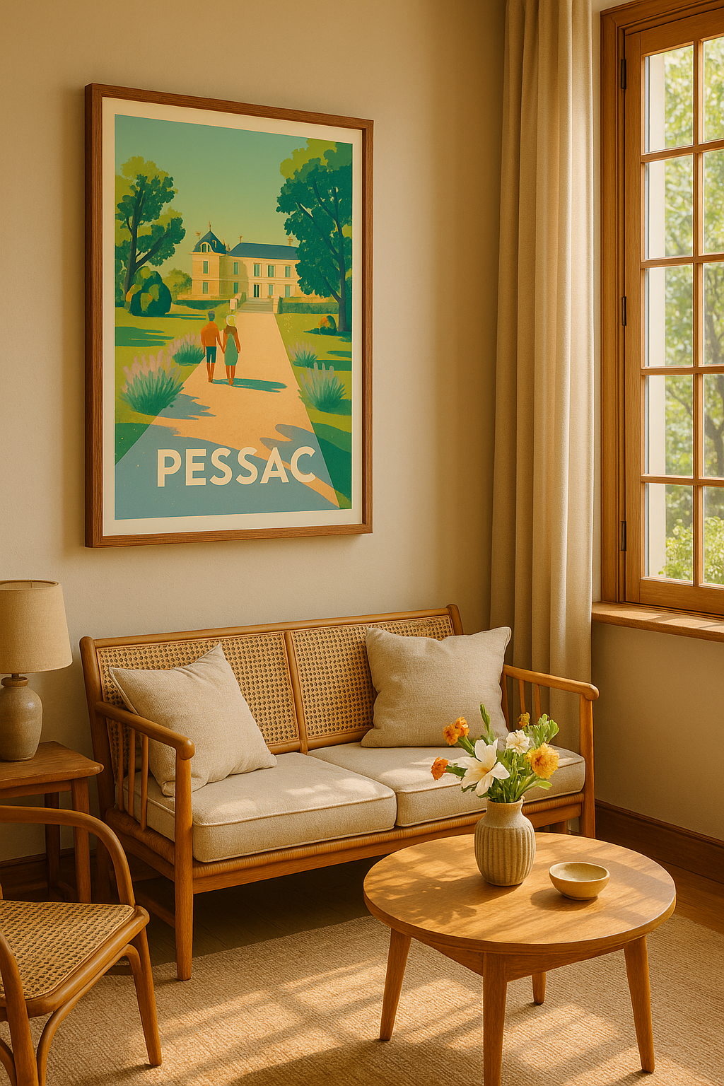 Gironde France Affiche Pessac - Promenade au Château sous le soleil