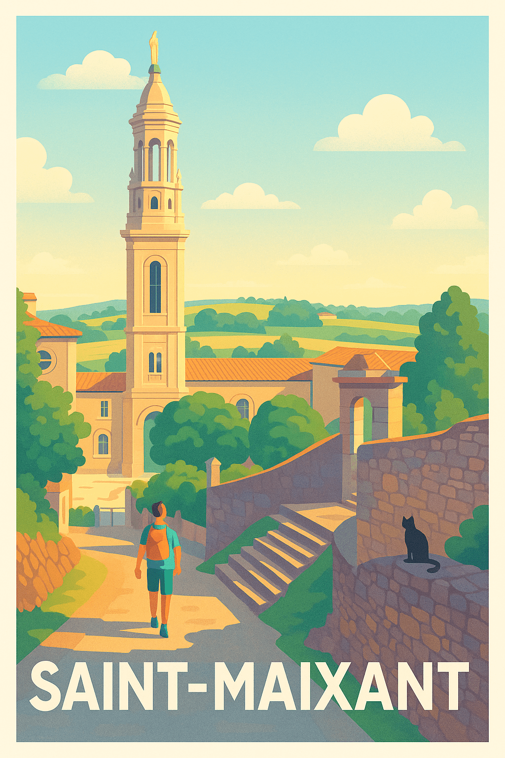 Gironde France Pas de Cadre / 20 × 30cm Affiche de Saint-Maixant - Charme et Sérénité en Périgord