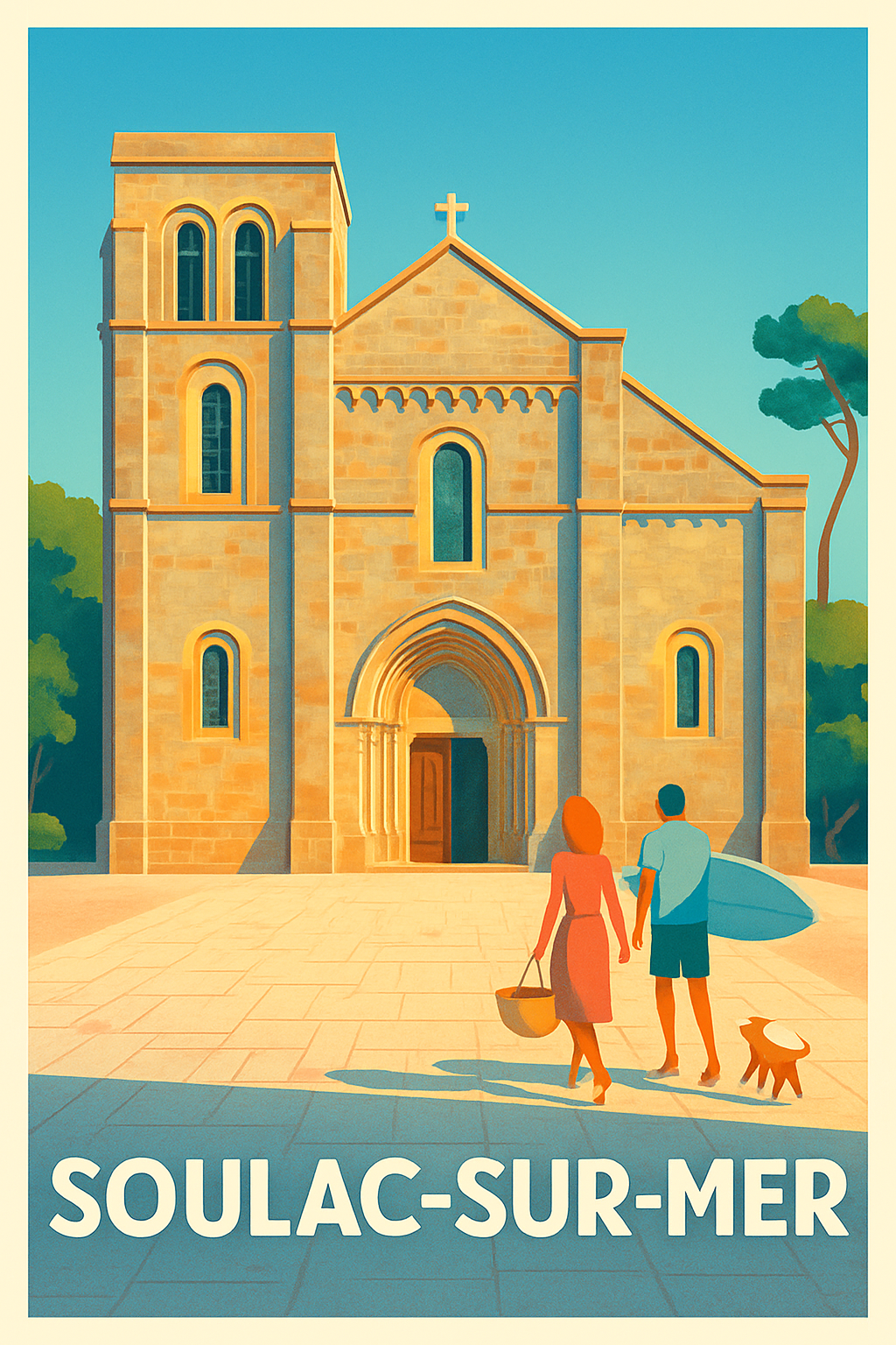 Gironde France Pas de Cadre / 20 × 30cm Affiche de Soulac-sur-Mer - Charme historique au bord de l'océan