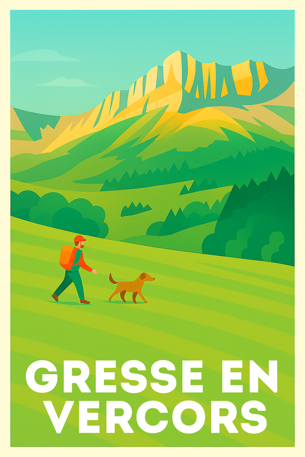 Affiche de Gresse en Vercors - Évasion et nature à l’état pur