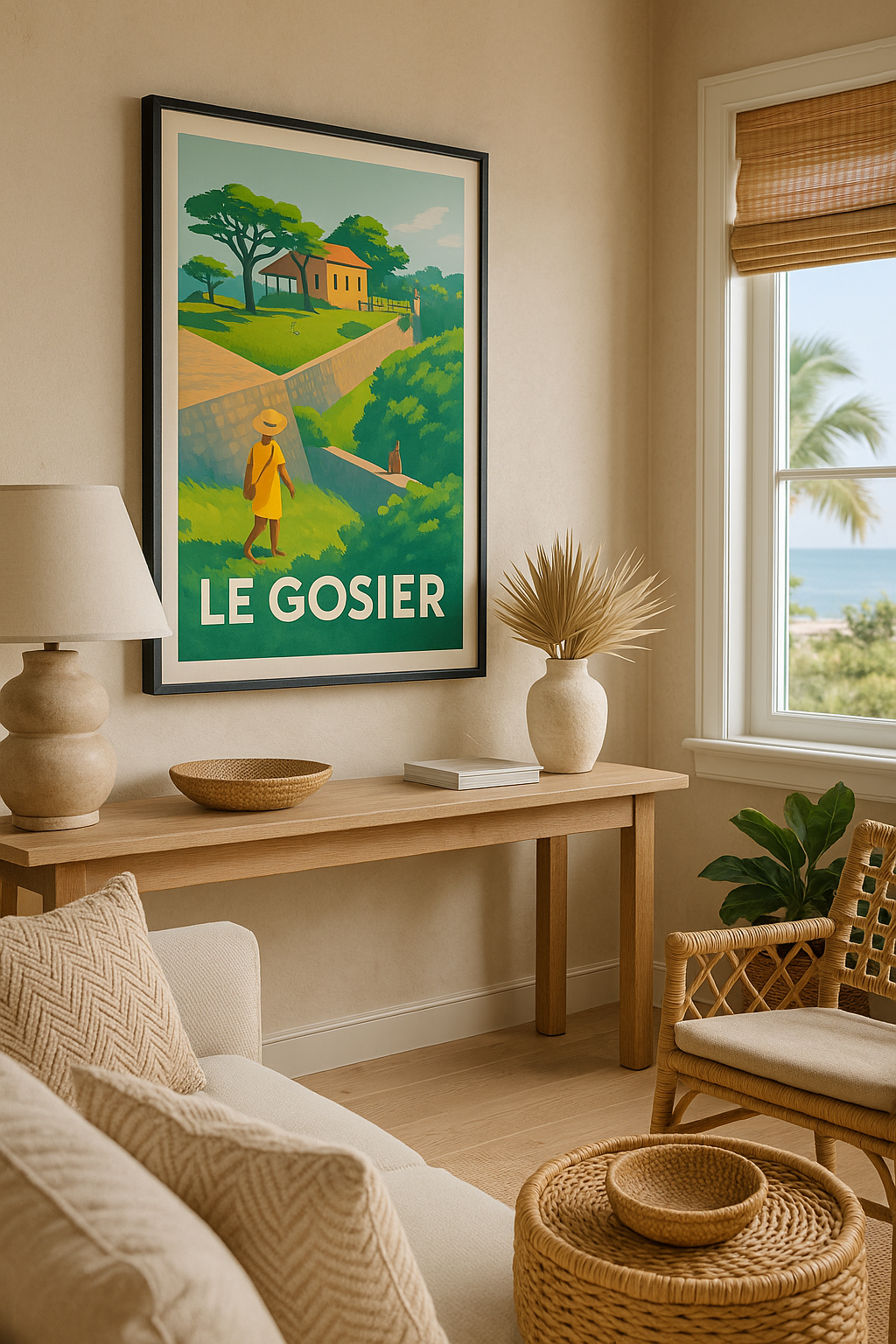 Affiche Le Gosier — Évasion naturelle ensoleillée · poster d'art de Le Gosier