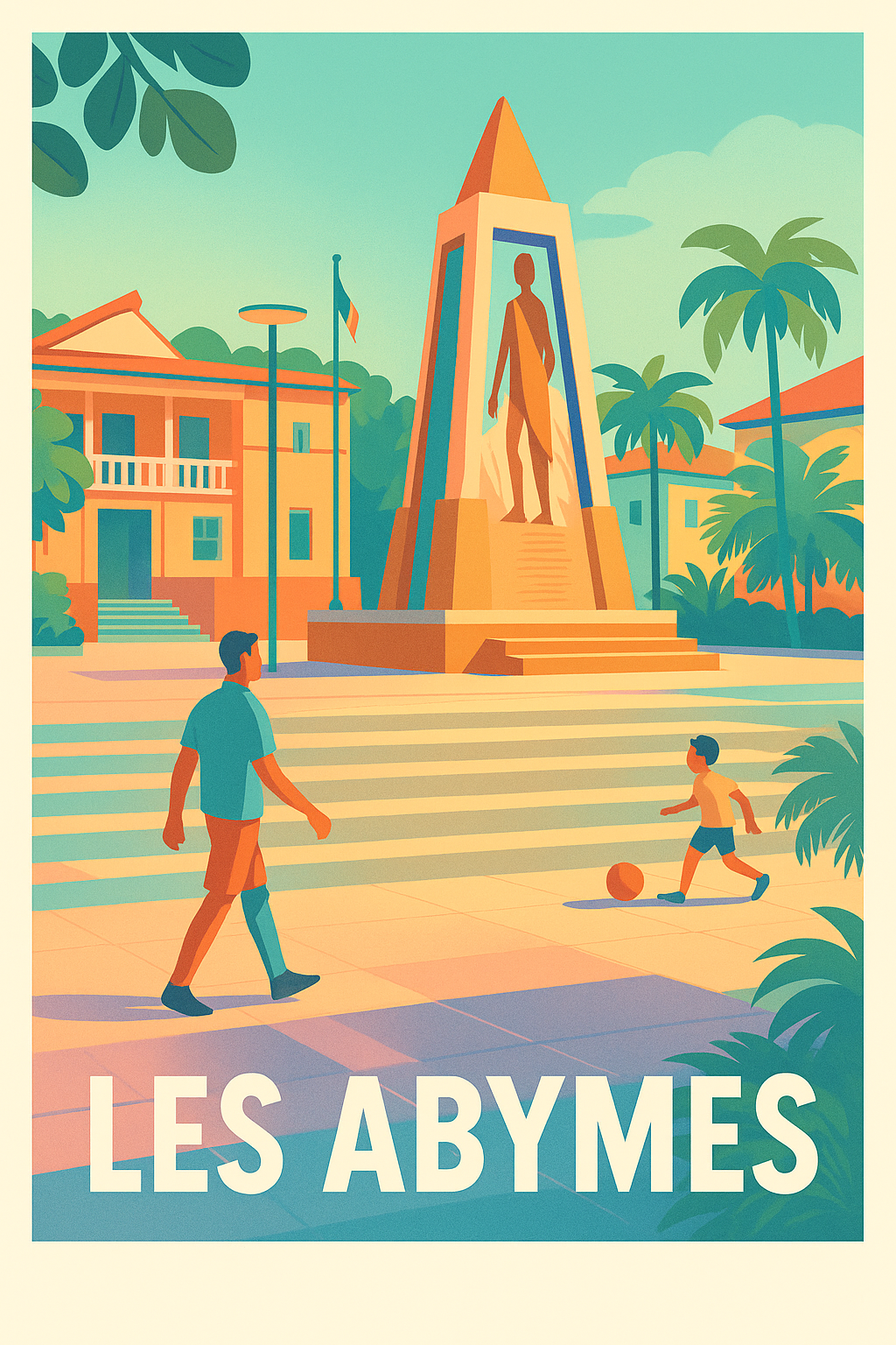 Guadeloupe France Pas de Cadre / 20 × 30cm Affiche Les Abymes - Charme et patrimoine sous le soleil