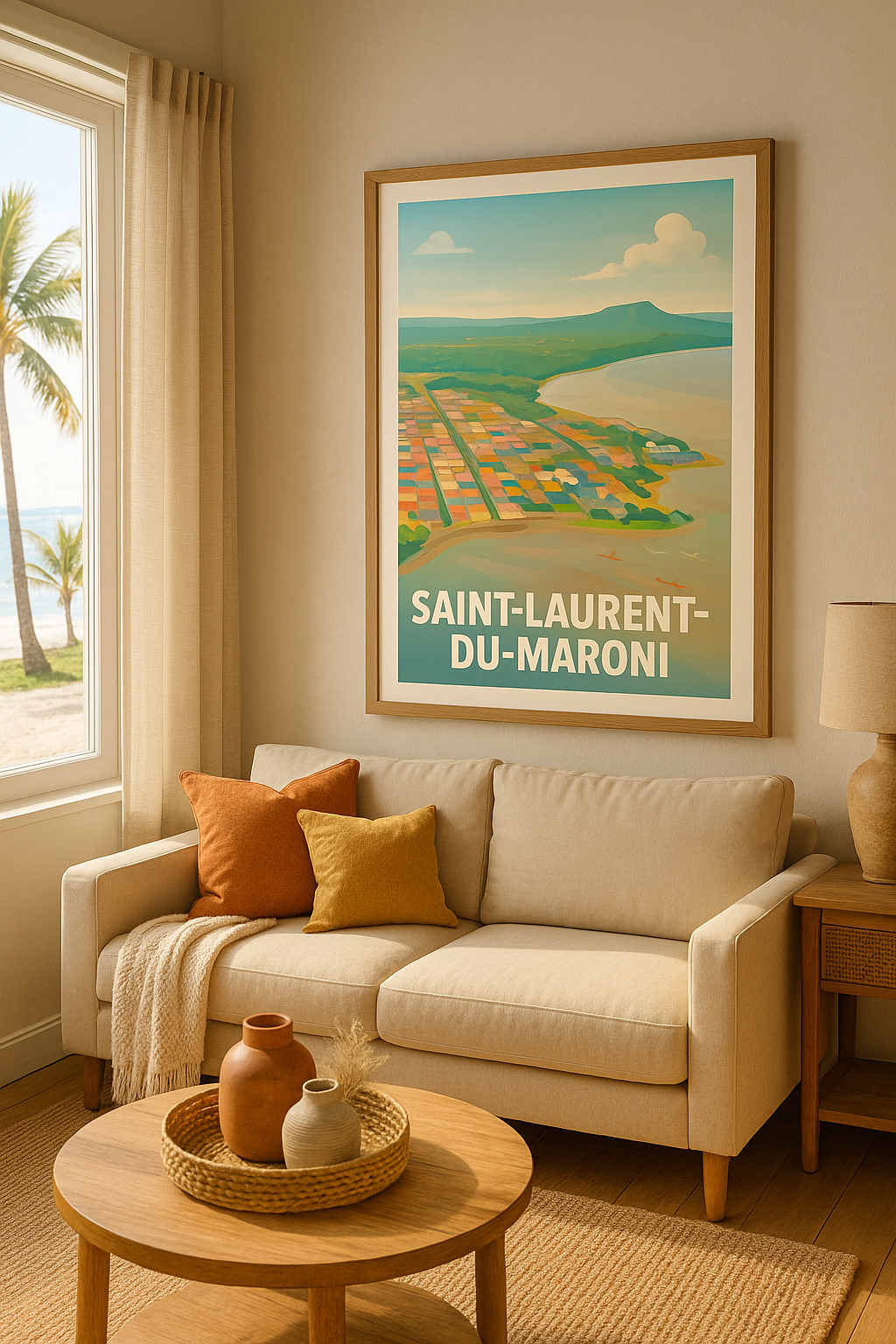 Affiche Saint-Laurent-du-Maroni — Charme tropical au bord du fleuve · poster d'art de Saint-Laurent-du-Maroni