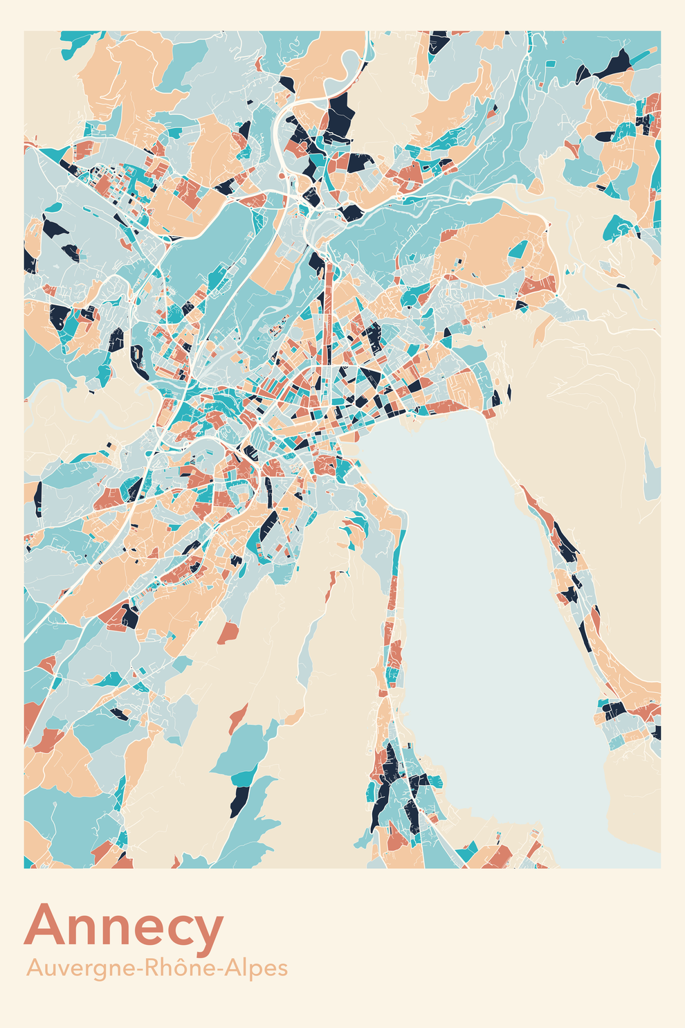 Plan d'Annecy - Carte personnalisée