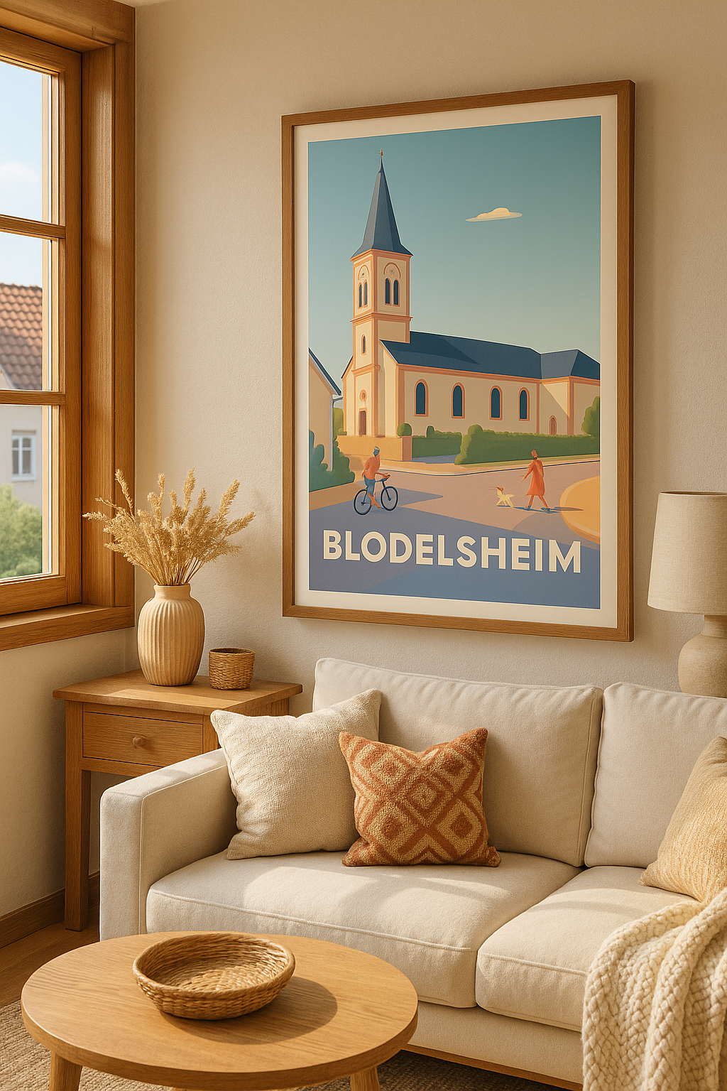 Haut-Rhin France Affiche de Blodelsheim - Charme paisible au cœur du village