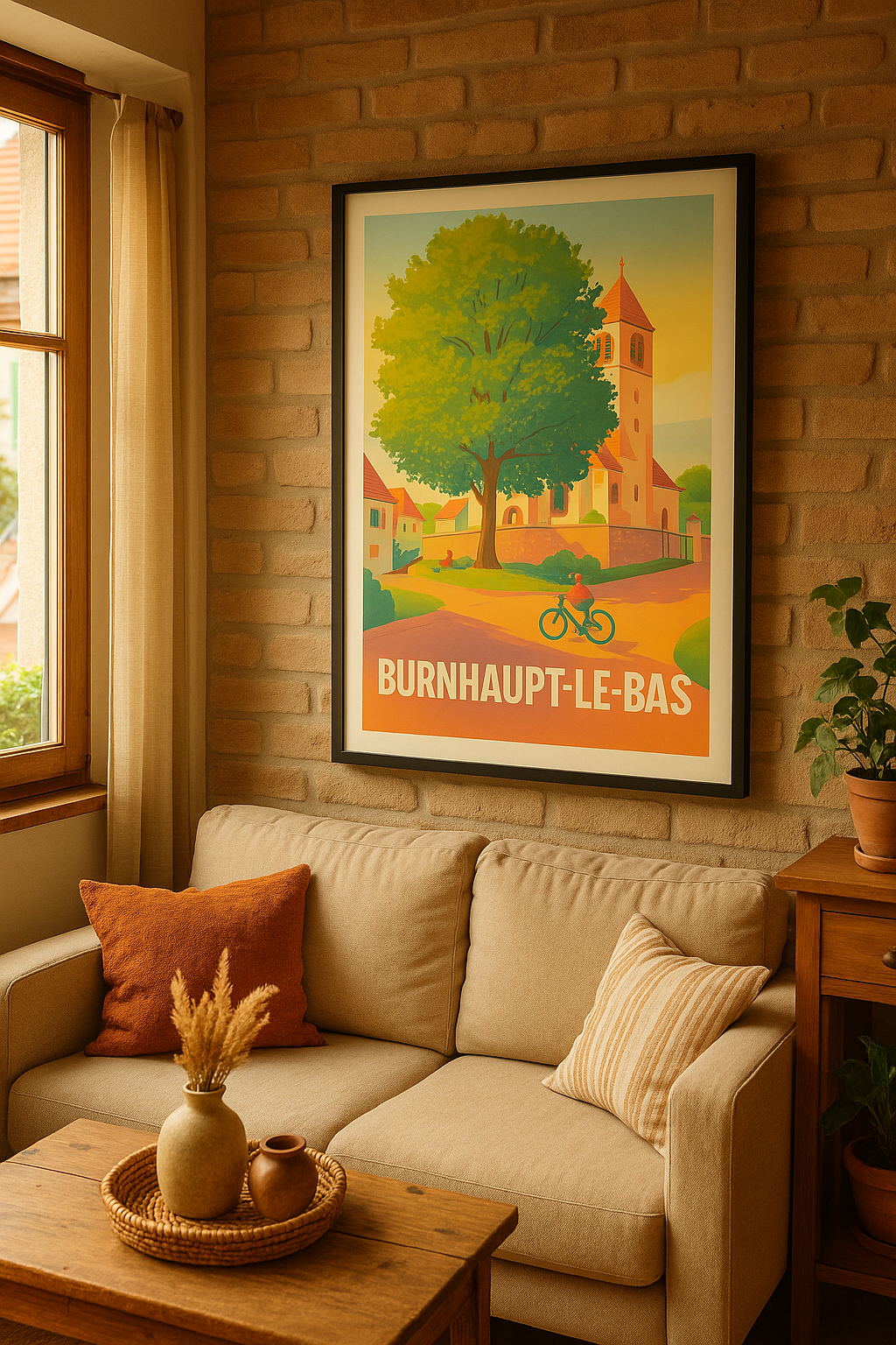 Affiche Burnhaupt-le-Bas — Charme et Sérénité Alsacienne · poster d'art de Burnhaupt-le-Bas