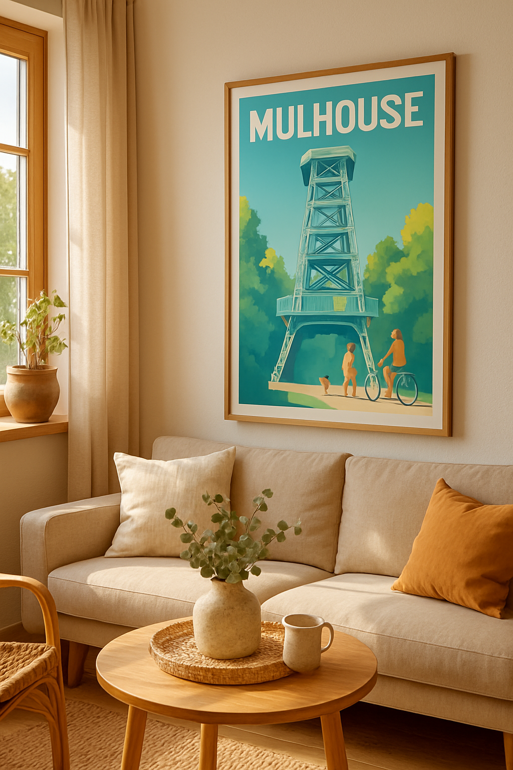 Affiche Mulhouse — Escapade nature et découverte · poster d'art de Mulhouse