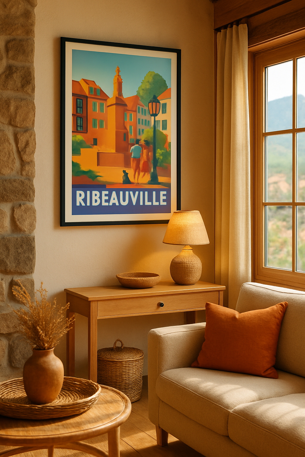 Affiche Ribeauvillé — Charme et sérénité au cœur de l'Alsace · poster d'art de Ribeauvillé