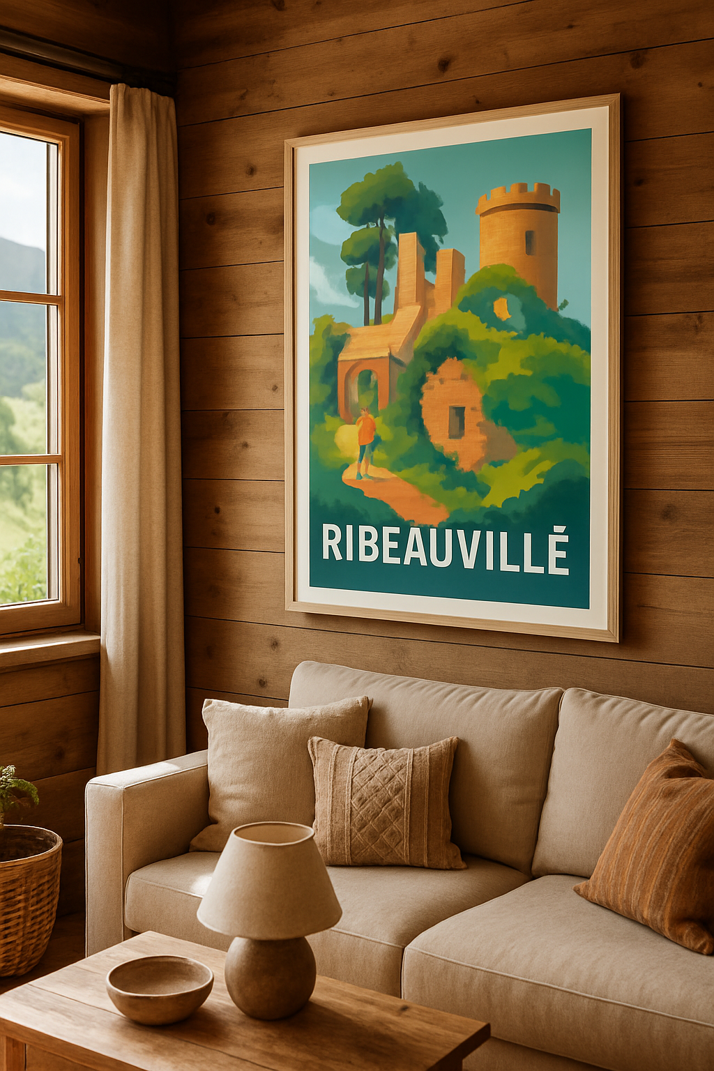 Affiche Ribeauvillé — L'éclat médiéval au cœur des vignes · poster d'art de Ribeauvillé