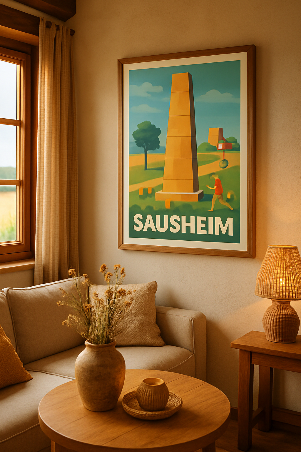 Haut-Rhin France Affiche de Sausheim - Escapade bucolique et monument emblématique