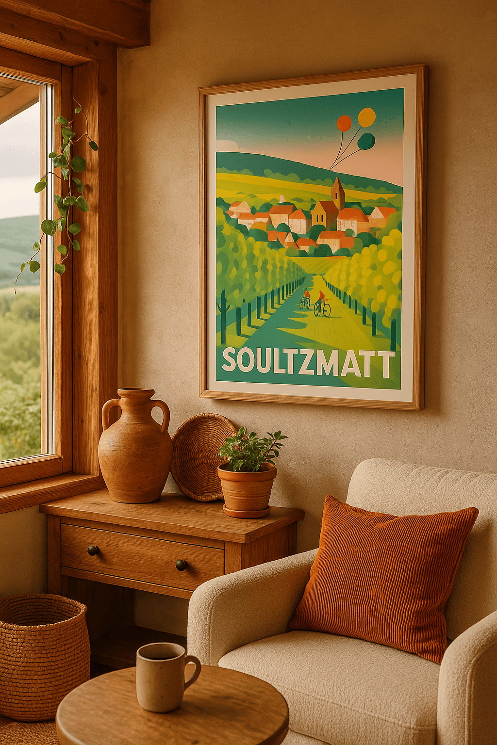 Haut-Rhin France Affiche de Soultzmatt - Balade bucolique au cœur des vignobles