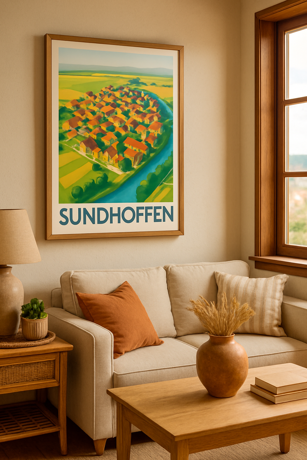 Haut-Rhin France Affiche de Sundhoffen - Charme bucolique d'un village alsacien