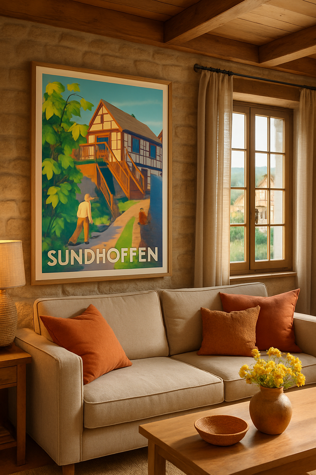 Haut-Rhin France Affiche de Sundhoffen - Charme champêtre et douceur de vie