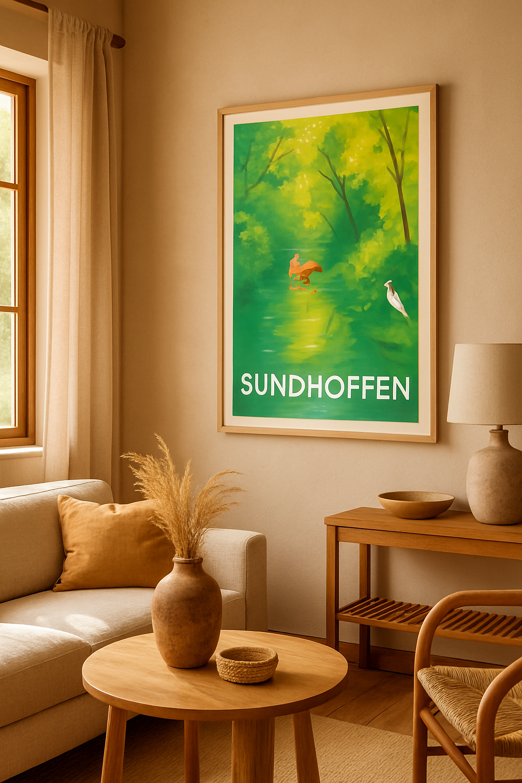 Haut-Rhin France Affiche de Sundhoffen - Sérénité au fil de l'eau
