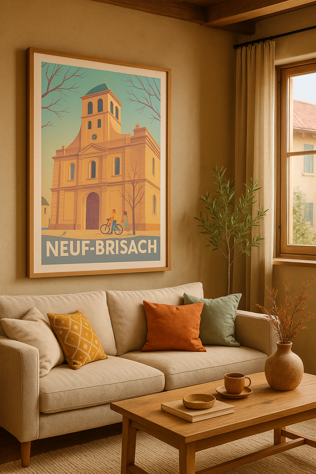 Haut-Rhin France Affiche Neuf-Brisach - Charme et patrimoine au cœur de la ville