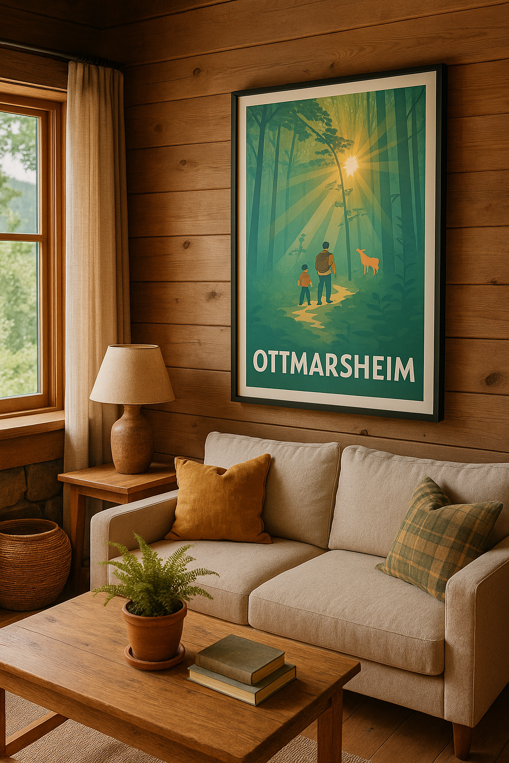 Haut-Rhin France Affiche Ottmarsheim - Balade enchantée en forêt