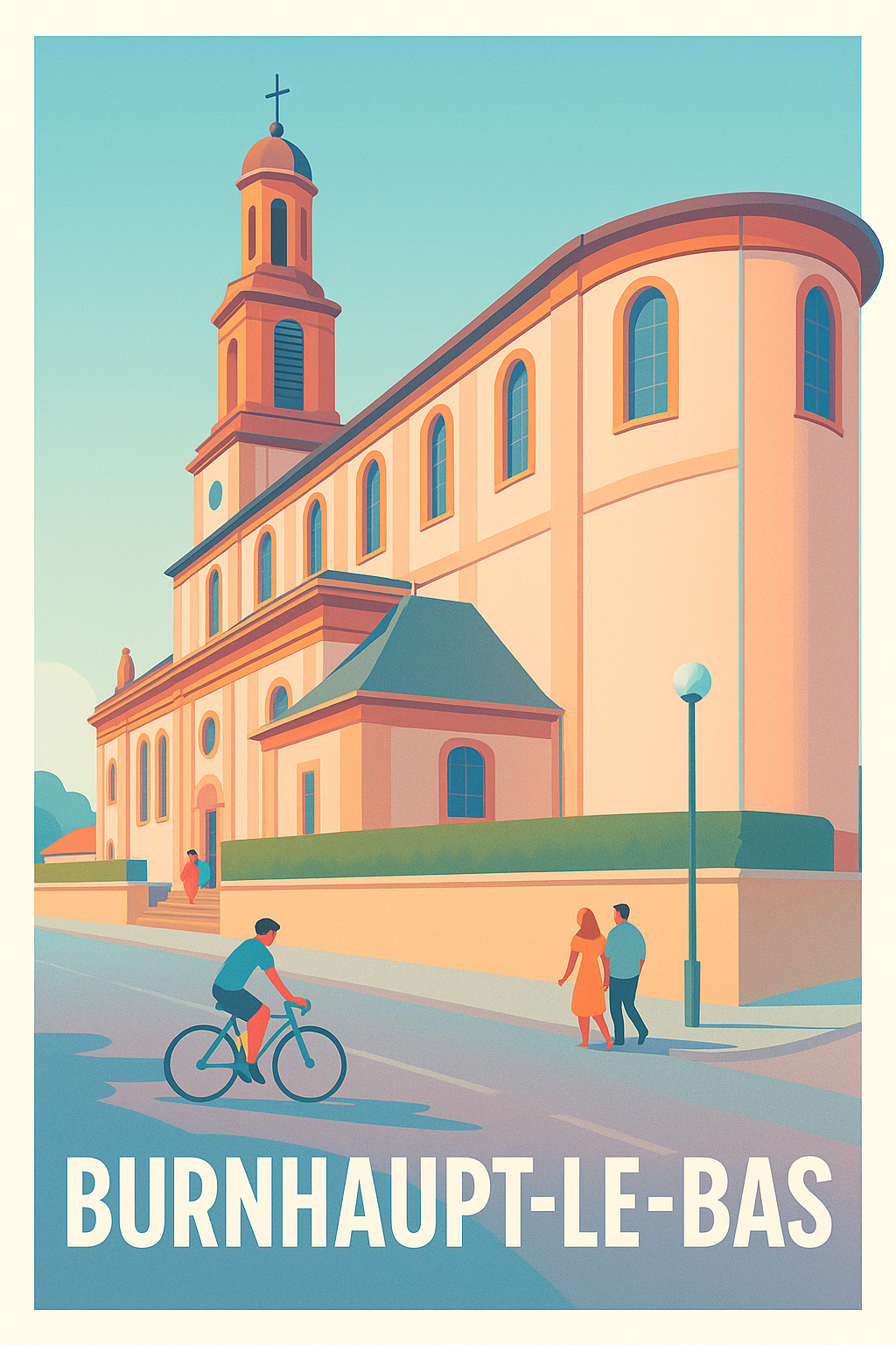 Affiche Burnhaupt-le-Bas — Charme et Sérénité au Cœur de l'Alsace · poster d'art de Burnhaupt-le-Bas