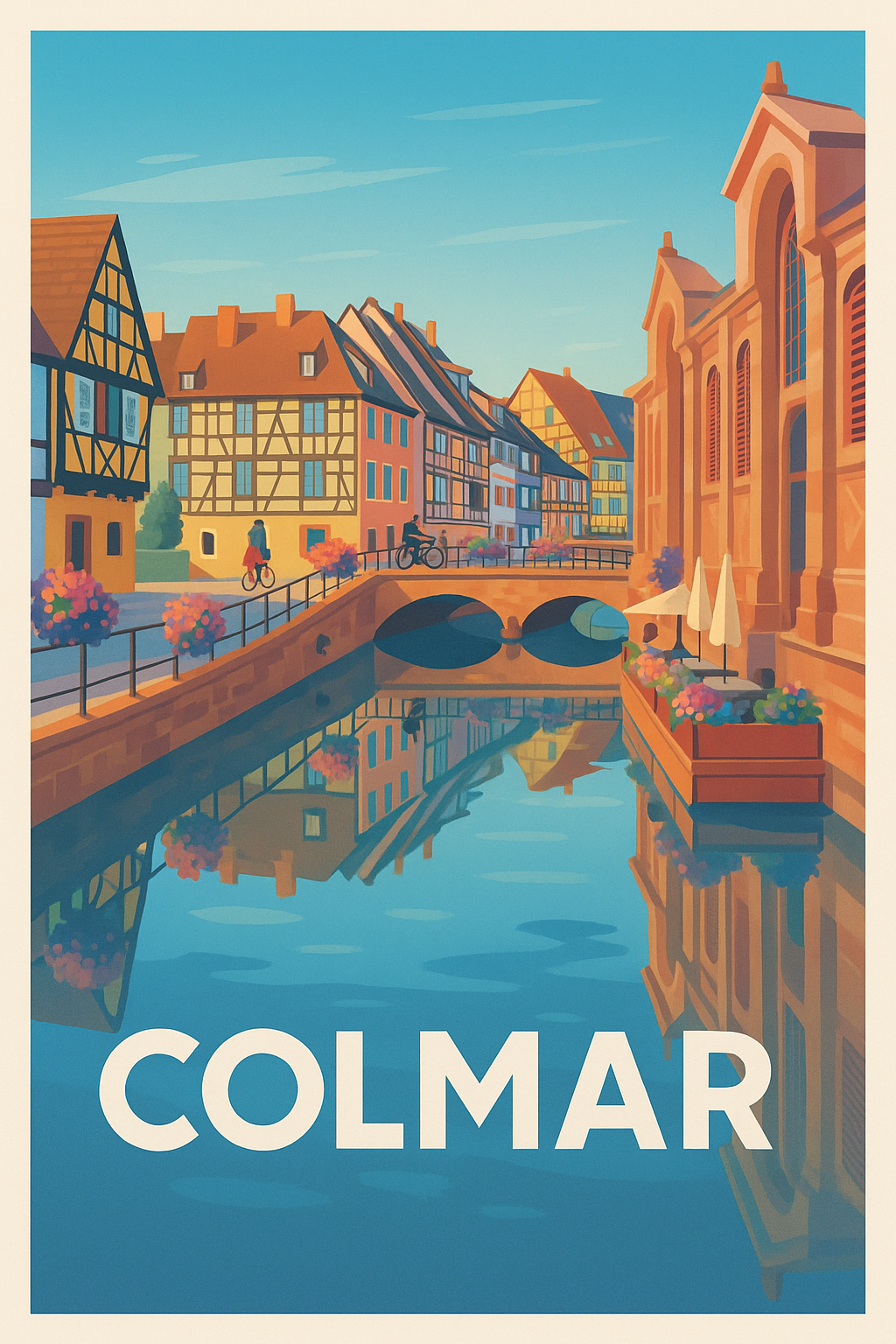Affiche Colmar — Charme pittoresque au fil de l'eau · poster d'art de Colmar