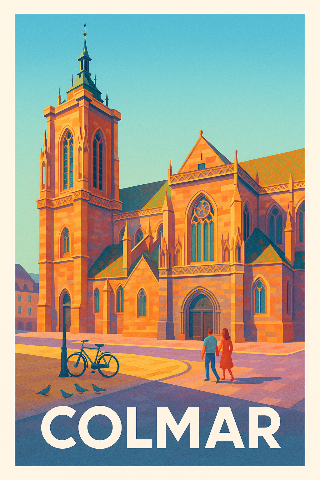 Haut-Rhin France Pas de Cadre / 20 × 30cm Affiche de Colmar - Une promenade au cœur du patrimoine historique