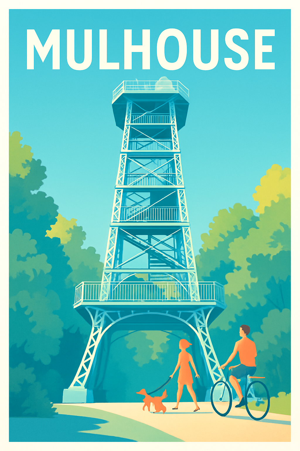 Haut-Rhin France Pas de Cadre / 20 × 30cm Affiche de Mulhouse - Escapade nature et découverte