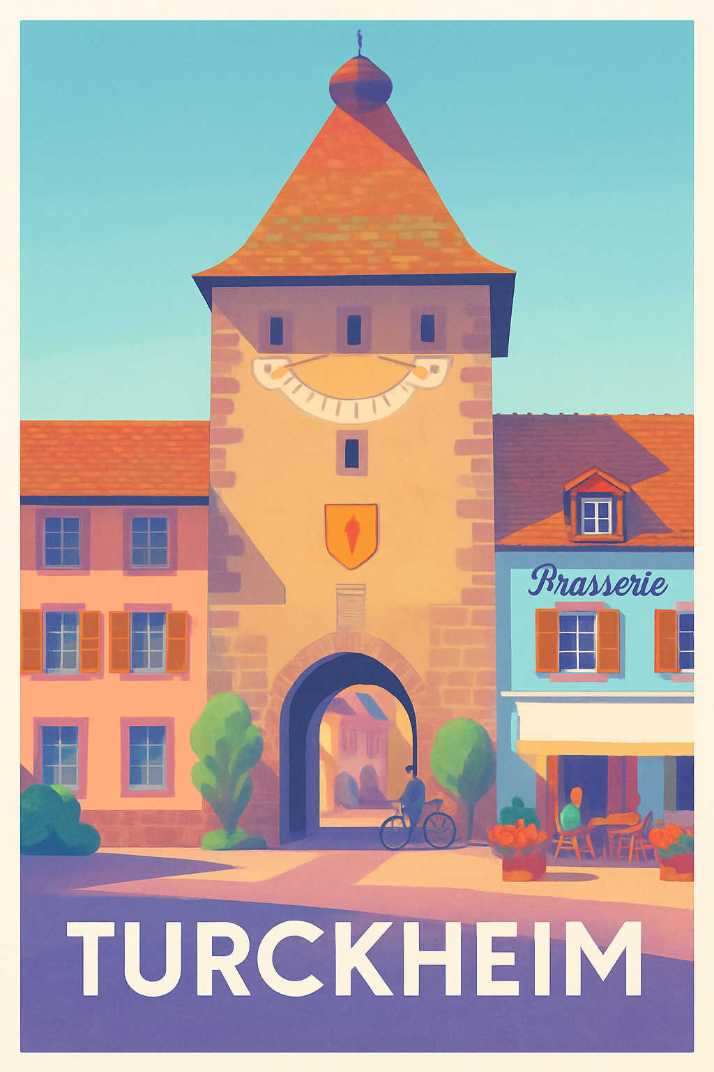 Haut-Rhin France Pas de Cadre / 20 × 30cm Affiche de Turckheim - Charme historique et vie locale