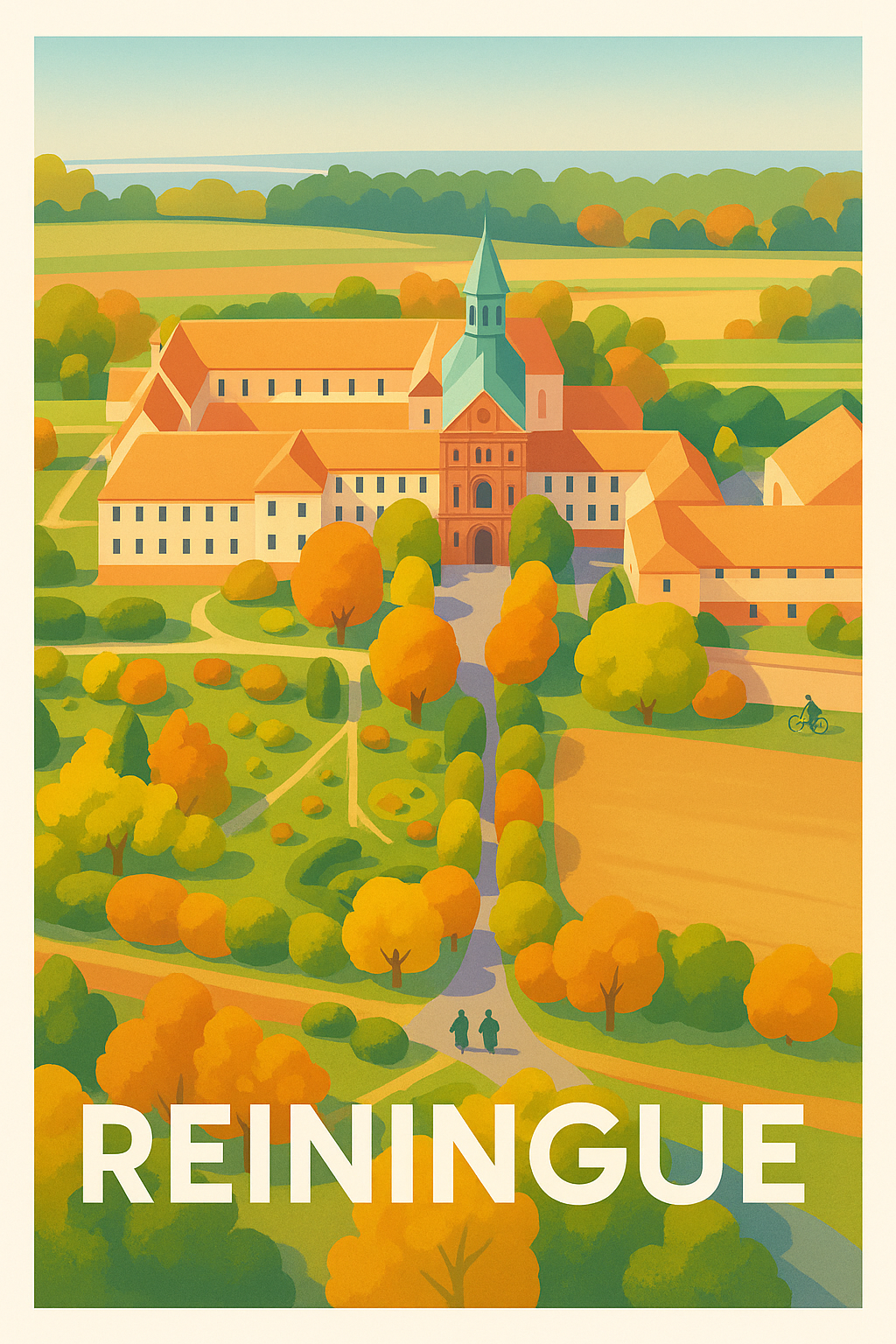 Haut-Rhin France Pas de Cadre / 20 × 30cm Affiche Reiningue - Charme bucolique au cœur de l'Alsace
