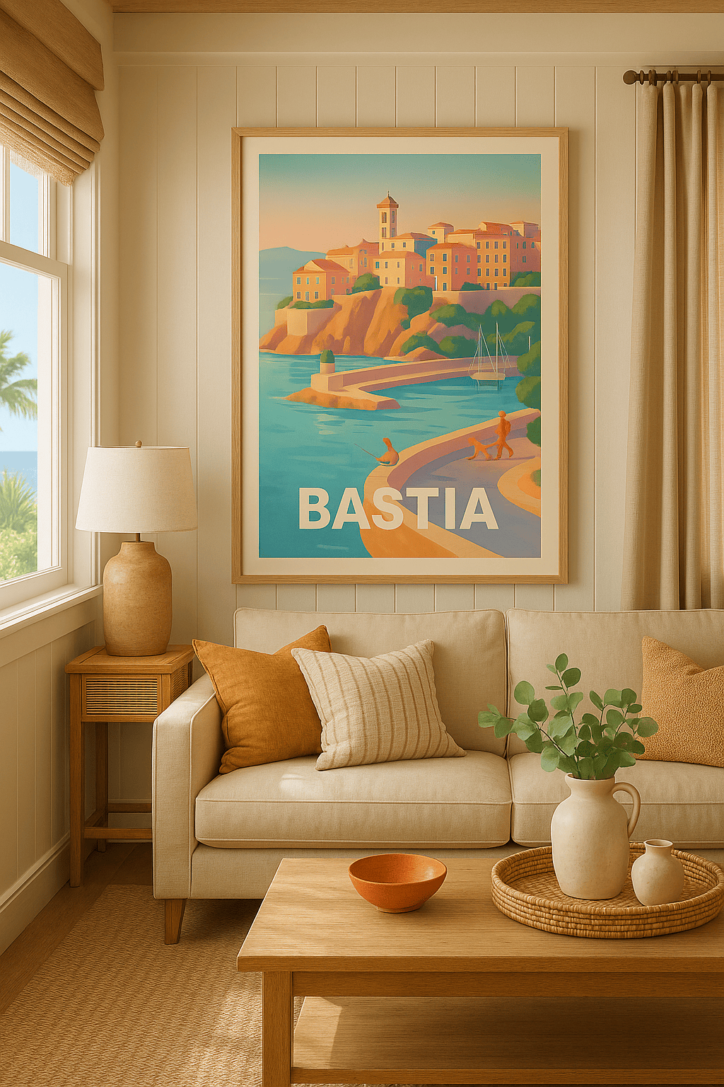 Affiche Bastia — Charme pittoresque sur la côte Corse · poster d'art de Bastia
