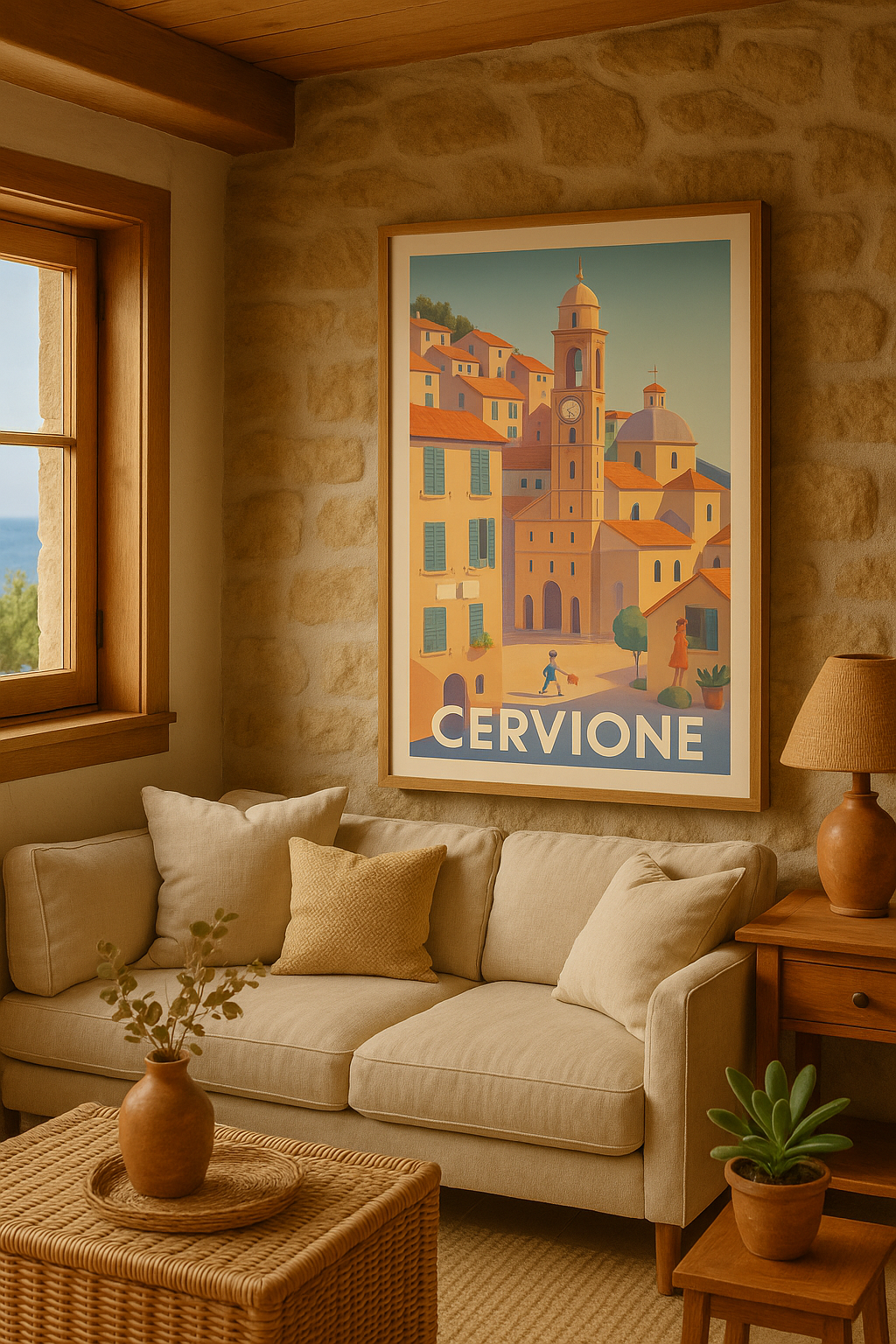 Haute-Corse France Affiche de Cervione - Charme et douceur de la Corse traditionnelle