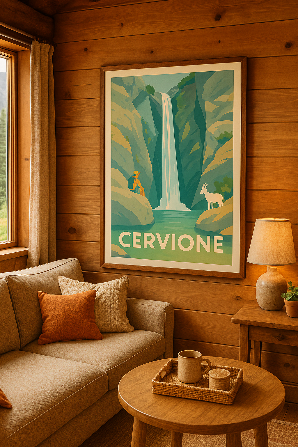 Haute-Corse France Affiche de Cervione - Évasion naturelle au cœur des cascades