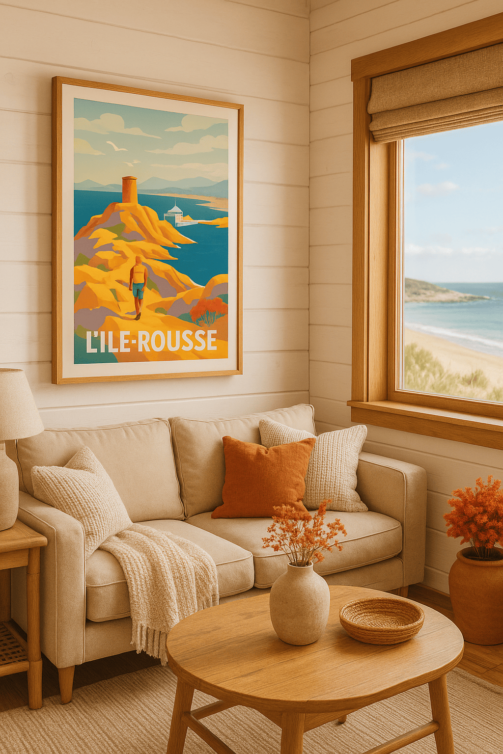 Affiche L'Île-Rousse — Escapade lumineuse en Corse · poster d'art de L'Île-Rousse