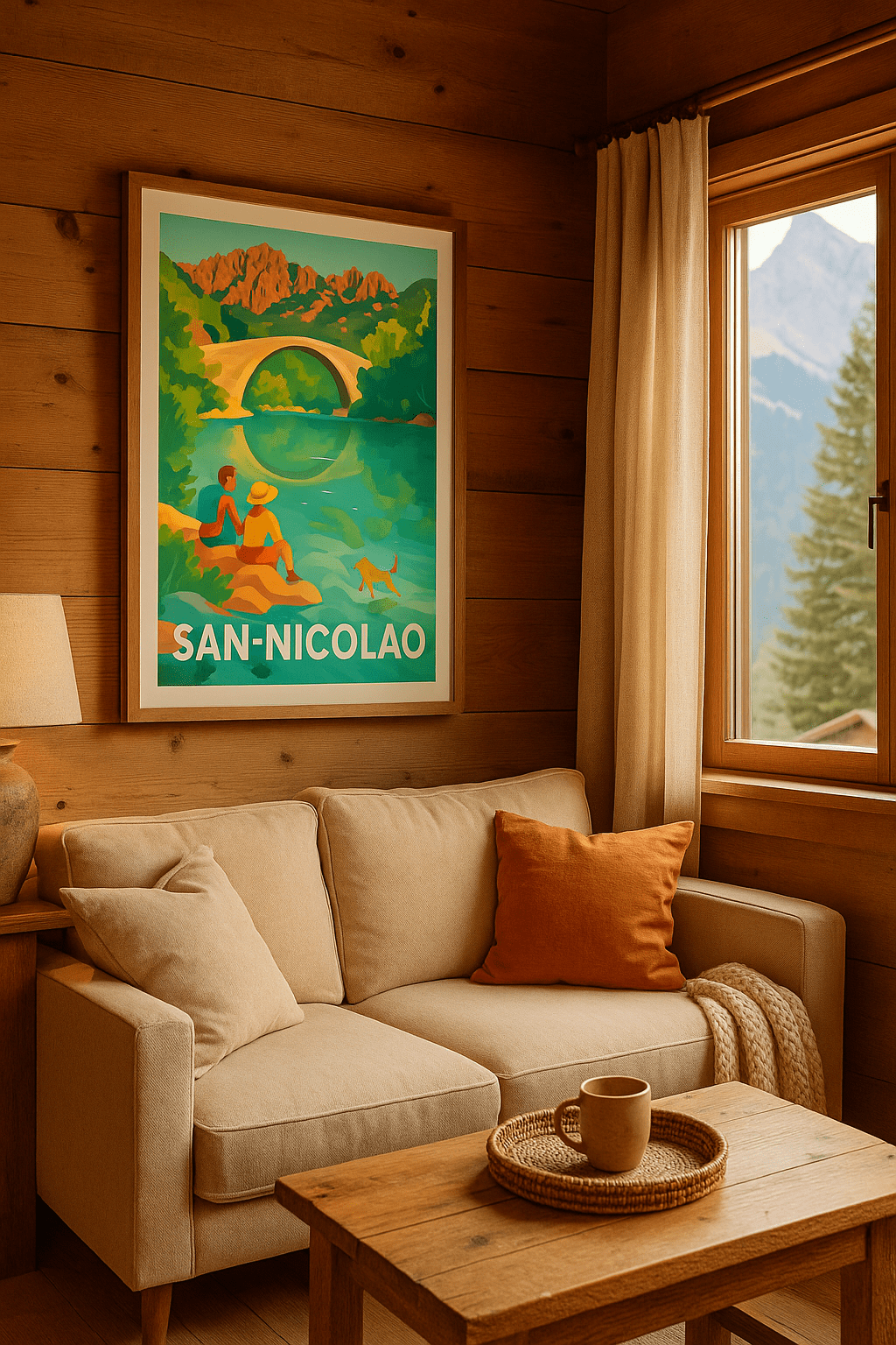 Affiche San-Nicolao — Escapade nature en pleine Corse · poster d'art de San-Nicolao