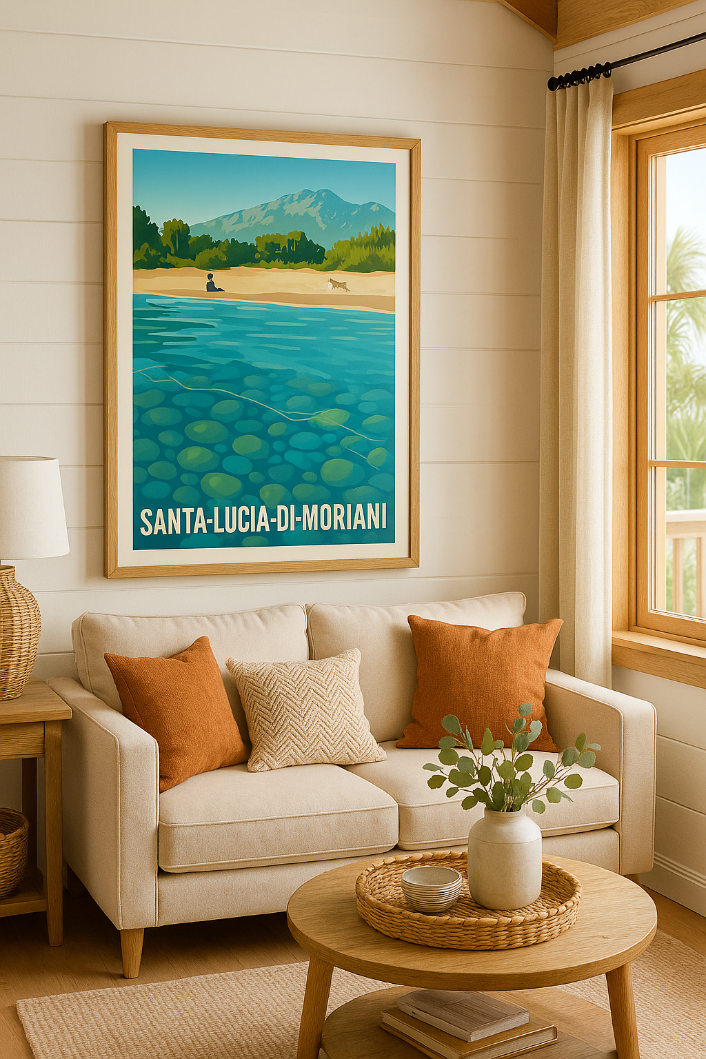 Affiche Santa-Lucia-di-Moriani — Plages et Sérénité Méditerranéenne · poster d'art de Santa-Lucia-di-Moriani