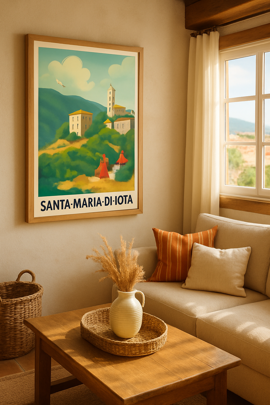 Haute-Corse France Affiche de Santa-Maria-di-Lota - L'escapade bucolique méditerranéenne