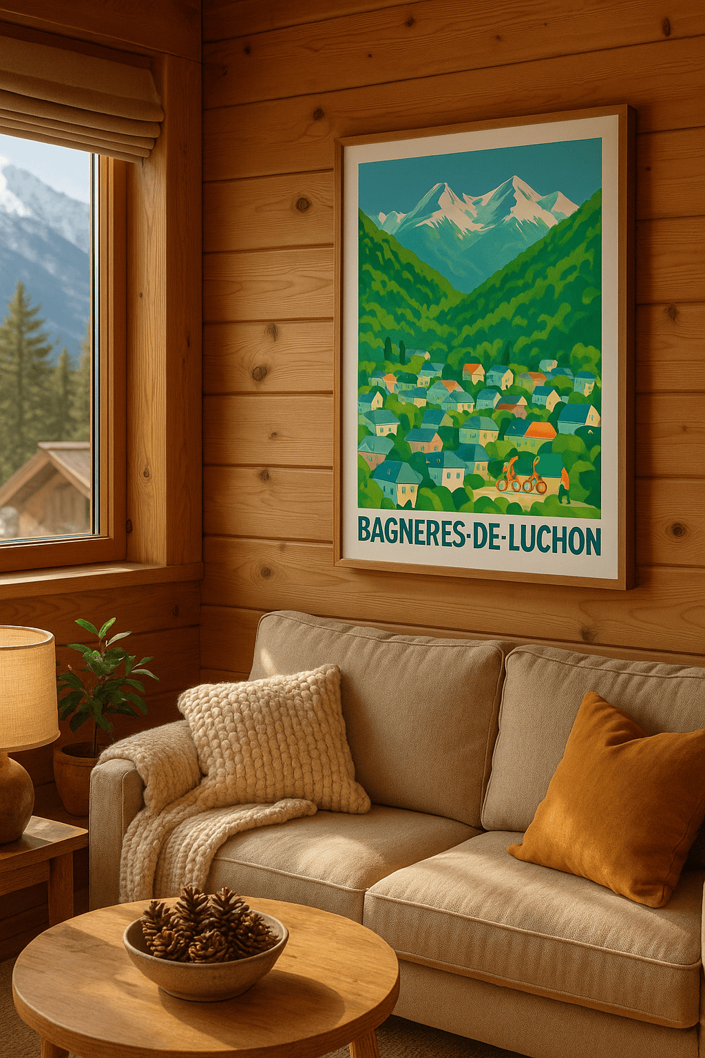 Affiche Bagnères-de-Luchon — L'escapade alpine pleine de vie · poster d'art de Bagnères-de-Luchon