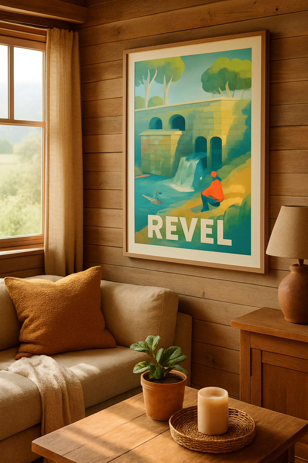 Affiche Revel — Tranquillité au fil de l'eau · poster d'art de Revel