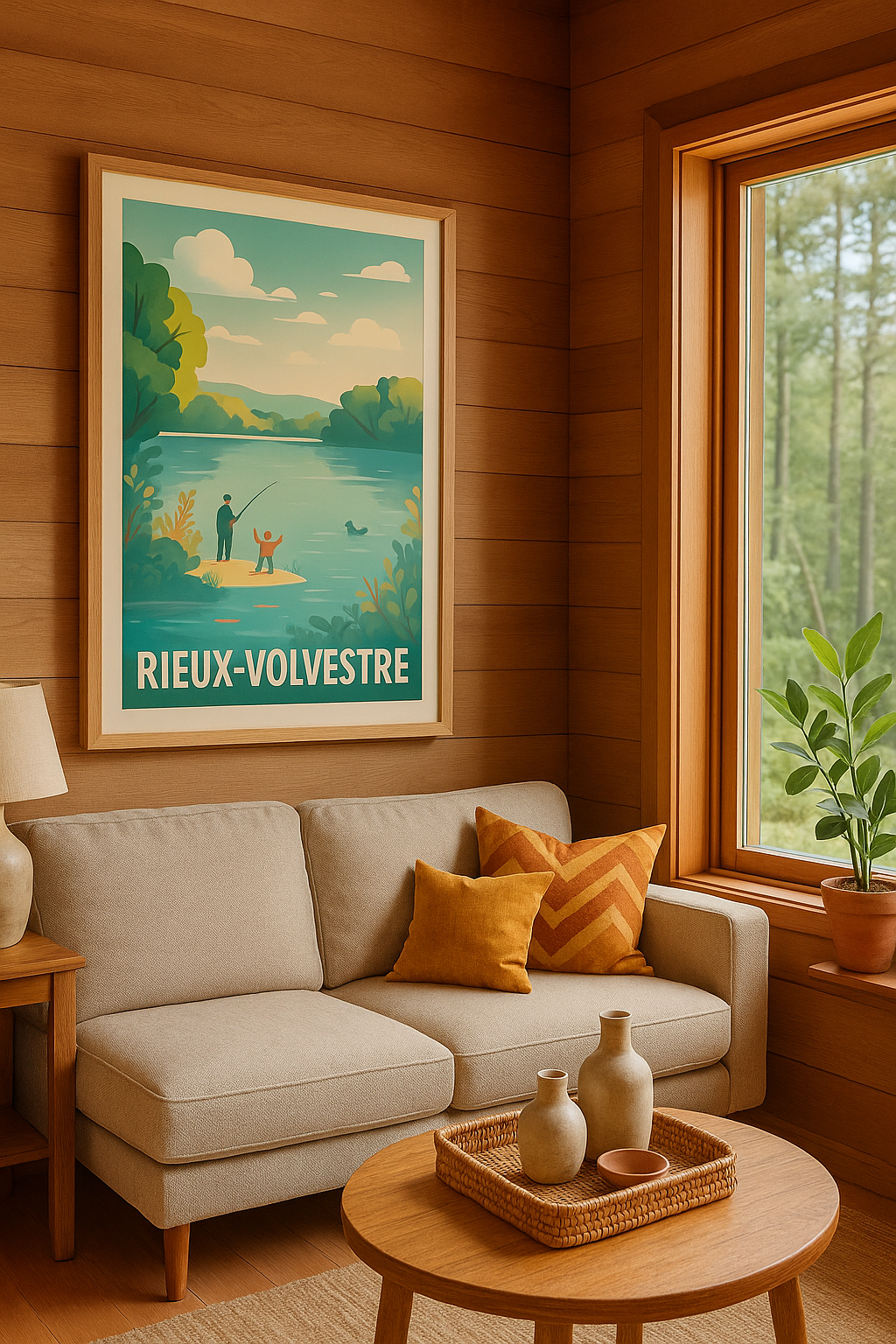 Haute-Garonne France Affiche de Rieux-Volvestre - Instant de pêche et nature paisible