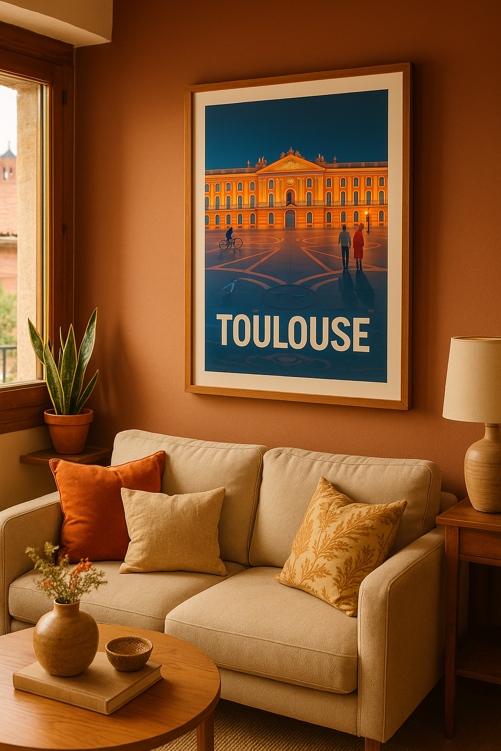 Affiche Toulouse — La Ville Rose en Lumières · poster d'art de Toulouse