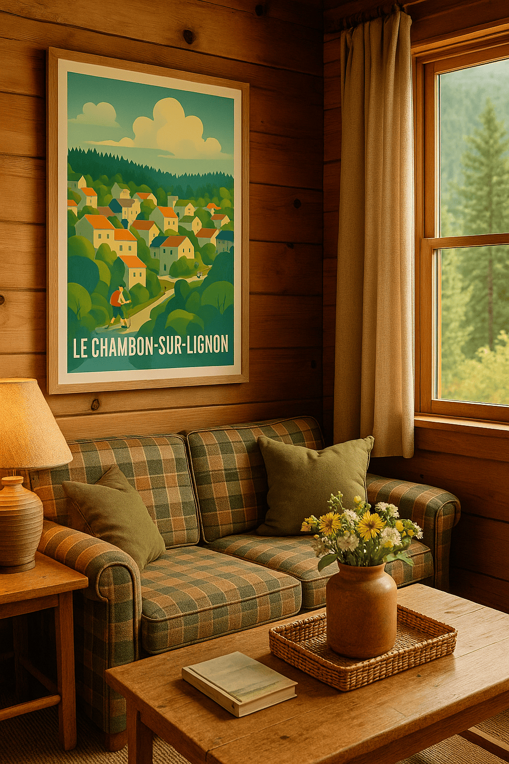 Haute-Loire France Affiche de Le Chambon-sur-Lignon - Un écrin de nature et de sérénité