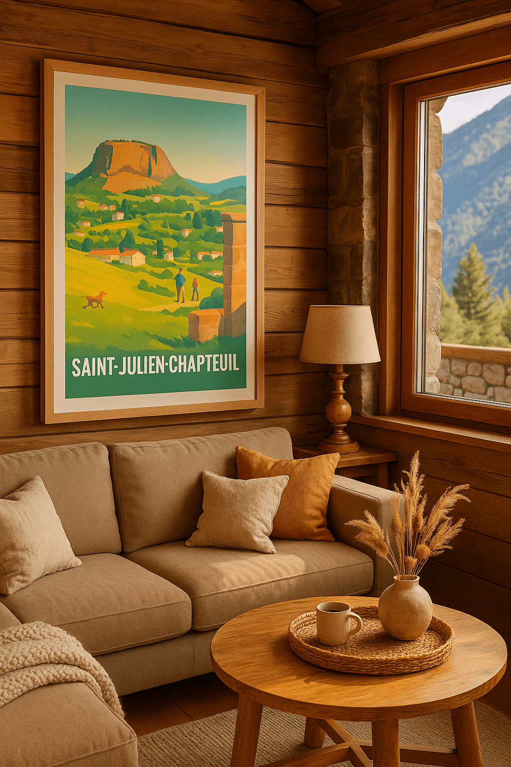 Haute-Loire France Affiche de Saint-Julien-Chapteuil - Escapade nature et sérénité