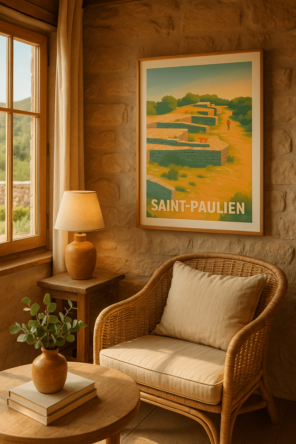 Haute-Loire France Affiche de Saint-Paulien - Balade au cœur des vestiges